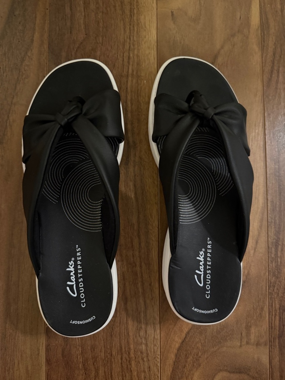 Clarks Black Knot Slide Mules
